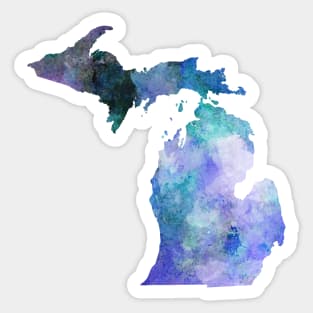 Blue Watercolor Michigan | Stickers and More | Cherie's Art(c)2021 Sticker